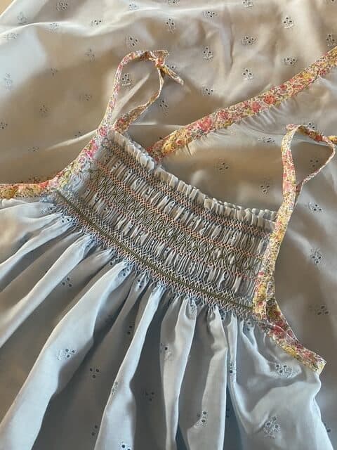 Smocking technique detail