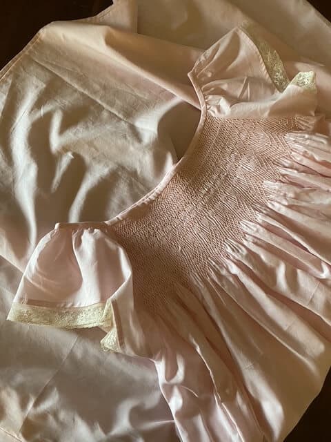 Beautiful smocked garment showcasing intricate smocking techniques